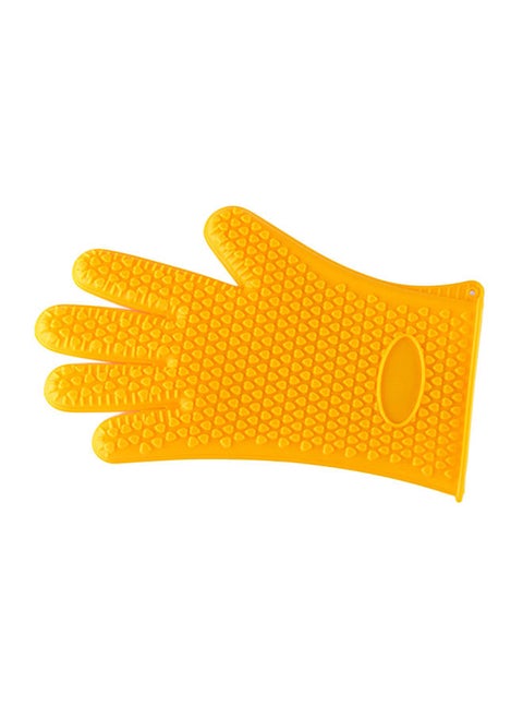 Non-Slip Insulated Silicone BBQ Grill Glove Yellow