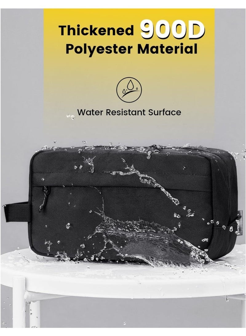 Angola Panda Toiletry Bag Hanging Dopp Kit for Men, Water Resistant Shaving Bag with Large Capacity, Travel waterproof (Black) - Image 5