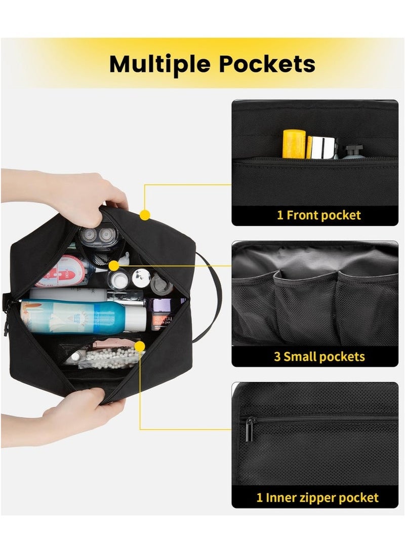 Angola Panda Toiletry Bag Hanging Dopp Kit for Men, Water Resistant Shaving Bag with Large Capacity, Travel waterproof (Black) - Image 4