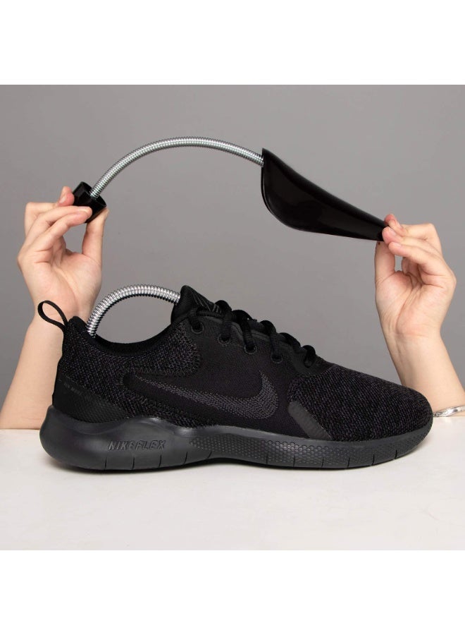 2 Pairs Adjustable Plastic Shoe Trees for Men – Spring-Loaded Shoe Stretcher & Shape Keeper, Portable Boots & Sneakers Shaper, Fits US Size 7-12, Black - Image 2
