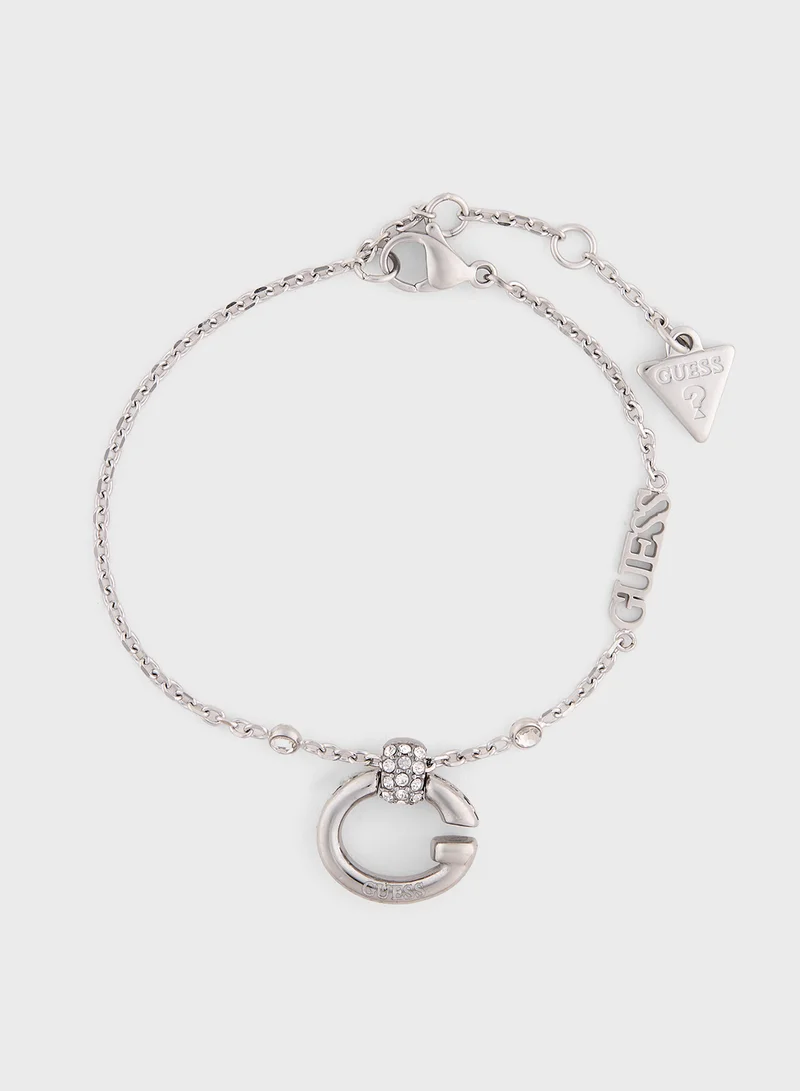 جس Logo & Crystals Bracelet
