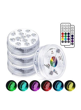 Submersible LED Lights with Remote RF(164ft),Full Waterproof Pool Lights for Inground Pool with Magnets, Suction Cups,3.35” Color Changing Underwater Lights for Ponds Battery Operated (4 Packs) - pzsku/Z9C50CD104F537A4369D1Z/45/_/1690534094/1d351b0c-1aa9-4283-91bd-38d75b53f599