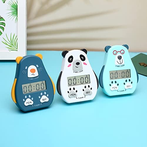 HENIJ� Electronic Digital Kitchen Cooking Timer Cat Shape Sleeping Cooking Reminder with Alarm Countdown Device, Magnetic Clock Stopwatch Countdown Timer, Pack of 1 (Sky Blue) - Image 3