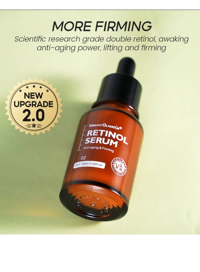 فايبرنت جلامور سيروم الوجه بالريتينول ٣٠ مل مضاد للتجاعيد ومرطب ومفتح للبقع الداكنة والخطوط الدقيقة - Image 2
