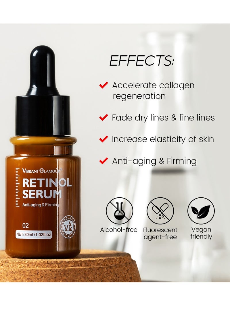 فايبرنت جلامور سيروم الوجه بالريتينول ٣٠ مل مضاد للتجاعيد ومرطب ومفتح للبقع الداكنة والخطوط الدقيقة - Image 3