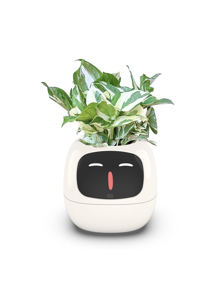 Generic - Tuya Ivy Smart Planter,Endless Fun Over 49 Rich Expressions,7 smart sensors,AI Chips Make Raising Plants Easy and Fun(White) - Image 1