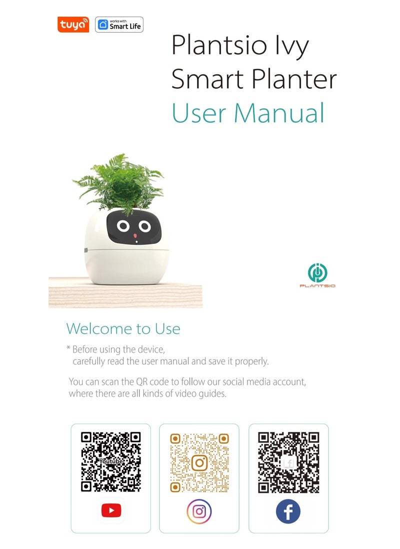 Generic - Tuya Ivy Smart Planter,Endless Fun Over 49 Rich Expressions,7 smart sensors,AI Chips Make Raising Plants Easy and Fun(White) - Image 1