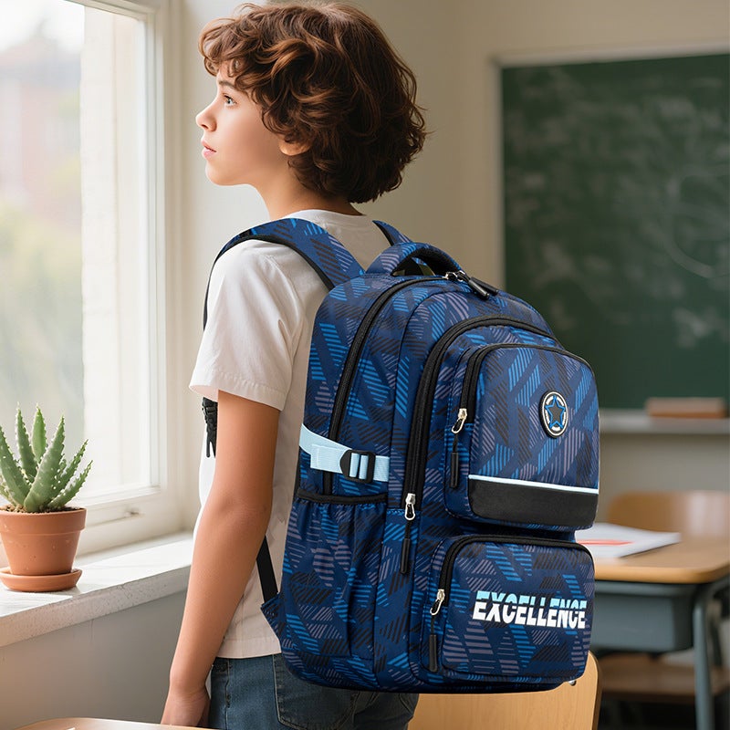 Zhimabao Unisex Backpack for Middle and High School Students, Large Capacity and Ergonomic - Image 1