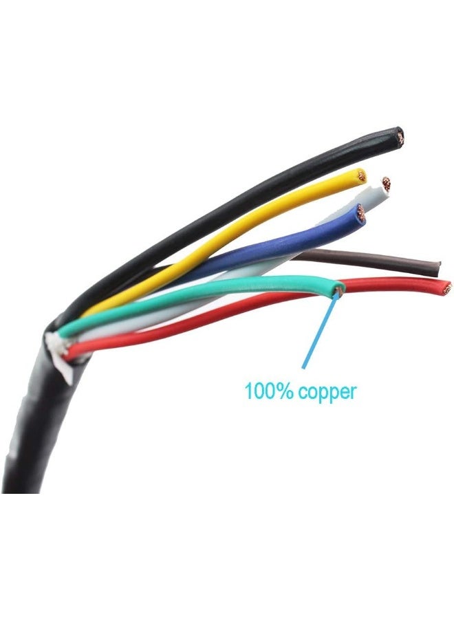 X-Haibei X-Haibei 8ft Foot 7 Way Trailer Cord Wire Harness Light Plug Connector RV Cable  - Image 5