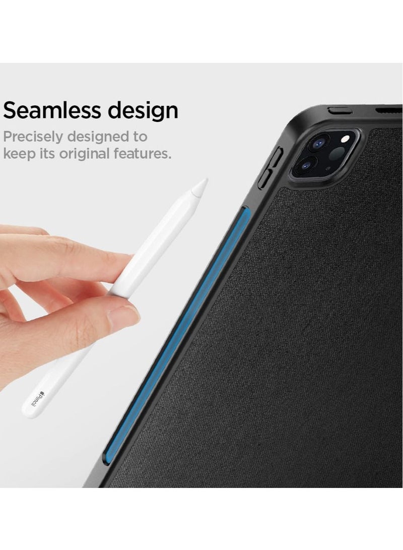 Spigen جراب Urban Fit لجهاز iPad Pro مقاس 12.9 بوصة M2 الجيل السادس (2022) / الجيل الخامس (2021) مع حامل قلم رصاص - أسود - Image 5