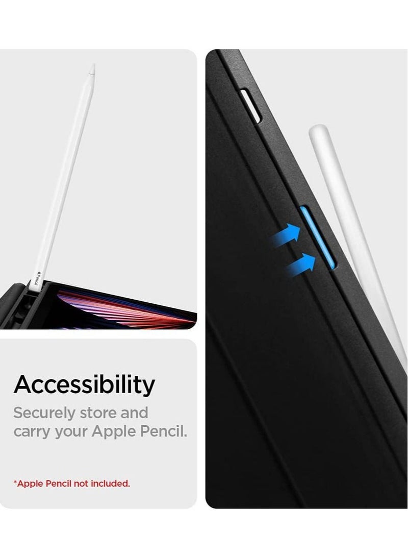 Spigen جراب Urban Fit لجهاز iPad Pro مقاس 12.9 بوصة M2 الجيل السادس (2022) / الجيل الخامس (2021) مع حامل قلم رصاص - أسود - Image 2