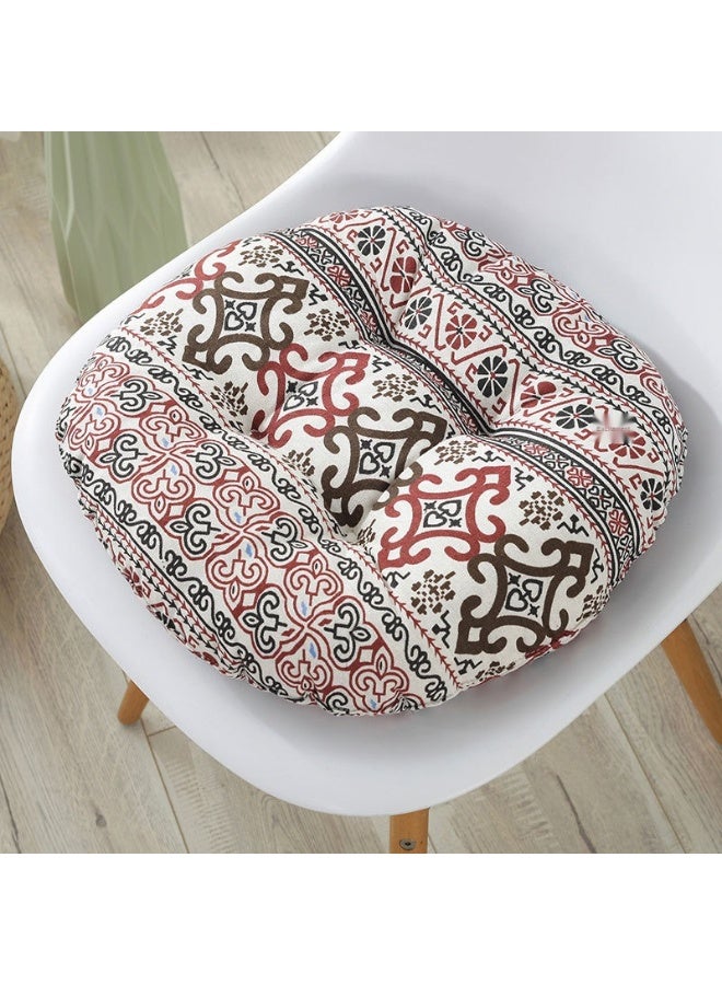 آنا وسادة دائرية مصنوعة من القطن والكتان لكرسي المكتب المنزلي المريح والم ventilation - Image 2