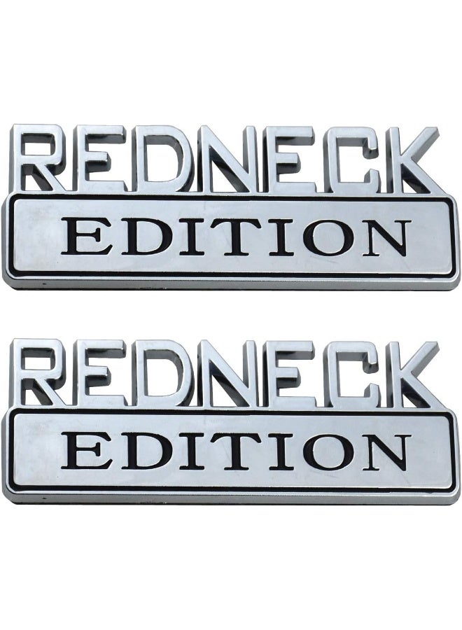 EmbRoom 2 PACK REDNECK EDITION EXTERIOR EMBLEM CAR TRUCK BOAT DECAL LOGO REPLACEMENT FOR F-150 F250 F350 SILVERADO RAM 1500 - Image 1