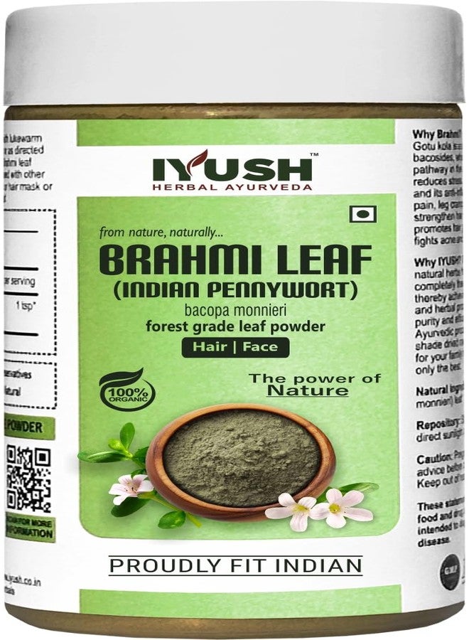 IYUSH Herbal Ayurveda Brahmi Powder - 100gm | Bacopa Monnieri Powder | Brahmi Powder for Hair Growth | Bramhi Organic Powder | Hair Volume Powder | Hair Volumizing Powder | - Image 1
