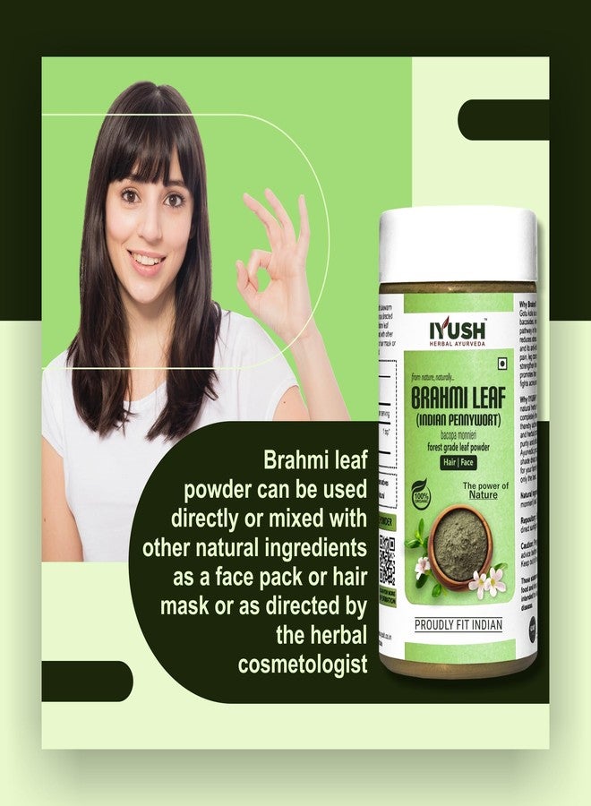 IYUSH Herbal Ayurveda Brahmi Powder - 100gm | Bacopa Monnieri Powder | Brahmi Powder for Hair Growth | Bramhi Organic Powder | Hair Volume Powder | Hair Volumizing Powder | - Image 4