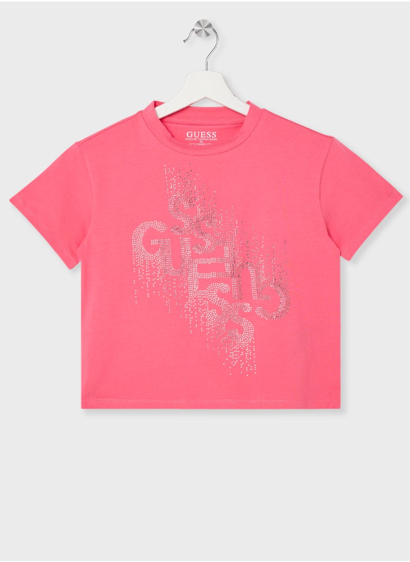 GUESS Kids Logo T-Shirt  - Image 1