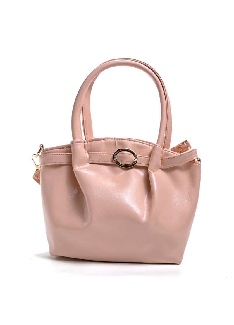 شنطة صغيرة جلد عصرية بمقبض مزدوج - Image 1