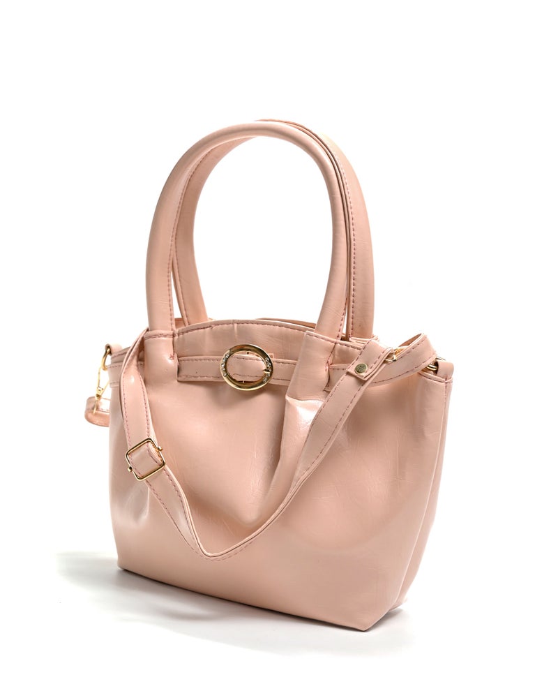 شنطة صغيرة جلد عصرية بمقبض مزدوج - Image 2