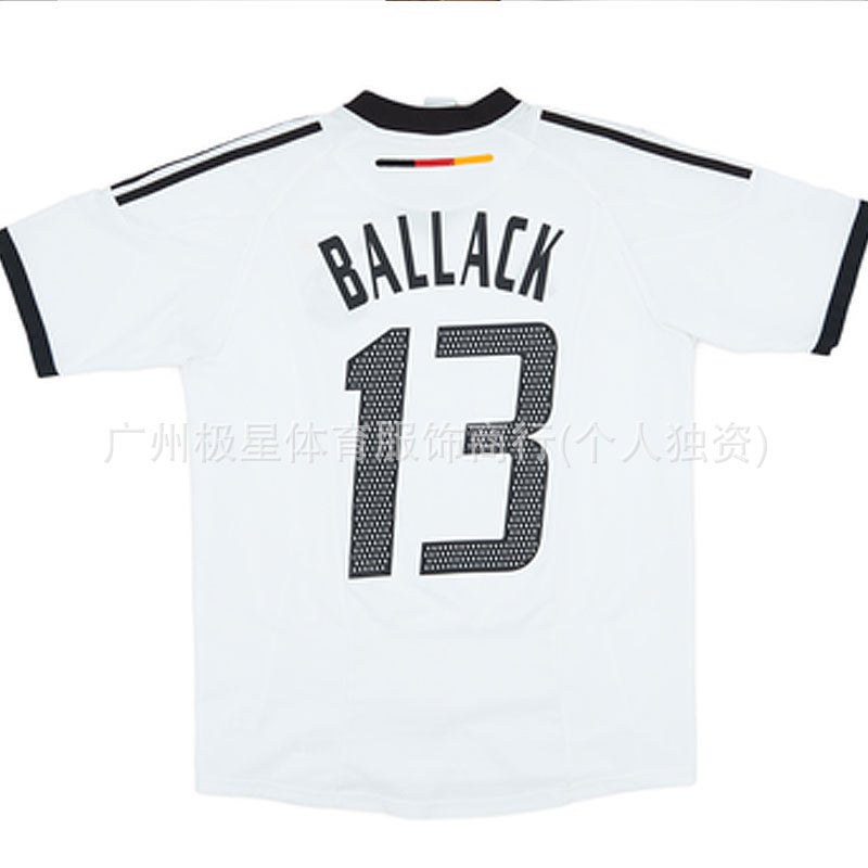 2002 Germany Home Klose Barak Harman Kahn Ram Lehmann Suit 02 Short Sleeve Football Jersey - Image 3
