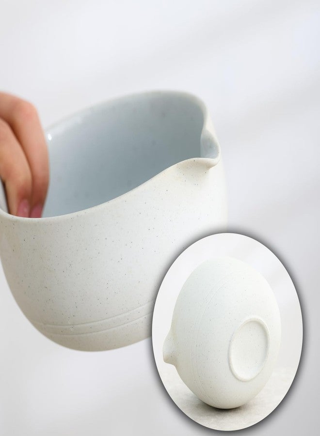 Ochcahser Matcha Set, Japanese Tea Set Includes Matcha Bowl with Spout, Matcha Whisk Holder (chasen), 15.2 oz Handcrafted Coarse Pottery Ceramic Matcha Kit for Matcha Lovers - Image 4