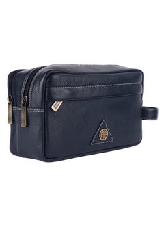 HAMMONDS FLYCATCHER HAMMONDS FLYCATCHER Toiletry Bag for Men and Women -Genuine Leather Travel Organizer with Multiple Compartments -Royal Blue Toiletry Shaving Kit for Men Organizer & Cosmetics Pouch for Women, 10.5 Cm  - Image 1