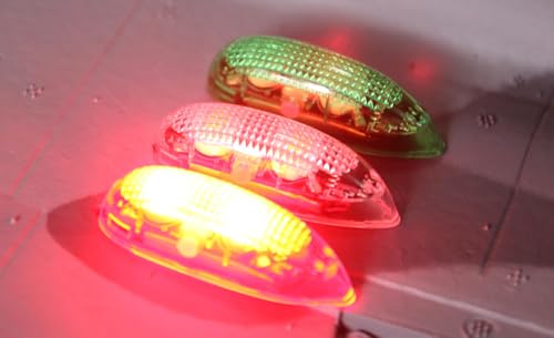 Viloga 3PCS/Set LED Light Kit for RC Plane Jet Airplane Aircraft Fix Wing Quadcopter, Rechargeable Red Green White LED Flashing Lights, Super Bright Little Light for Safe Dusk Flight - Image 5