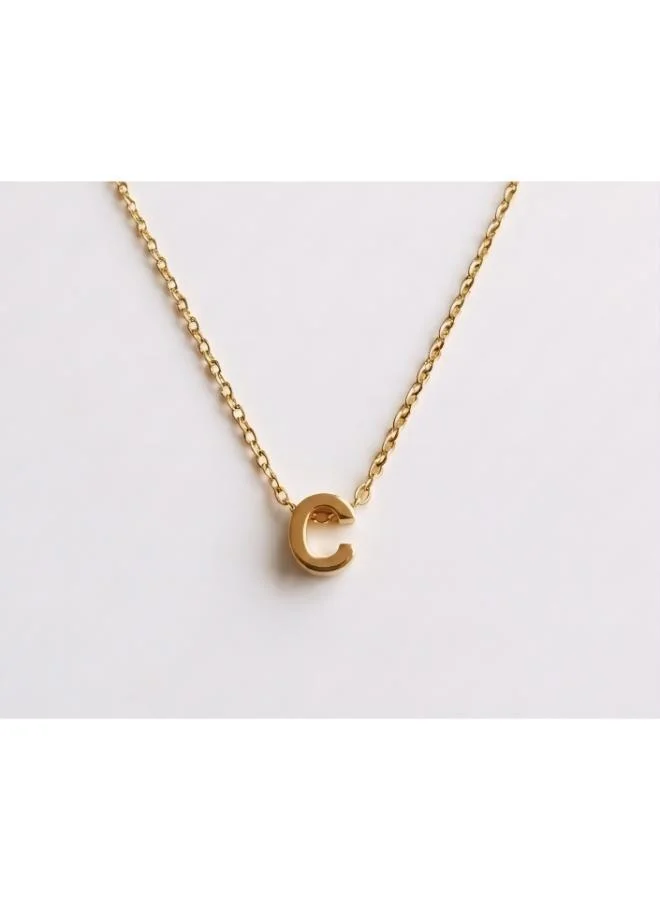 Initial C Pendant Necklace