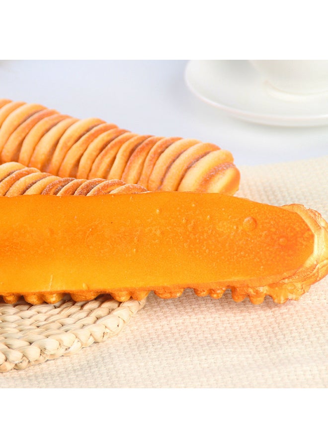 Strength Spot PU High Simulation Caterpillar Bread Film And Television Props Model Room Window Ornaments Simulation Bread-Color:32cm Caterpillar Bread-Dimensions:32cm*7cm  - Image 4