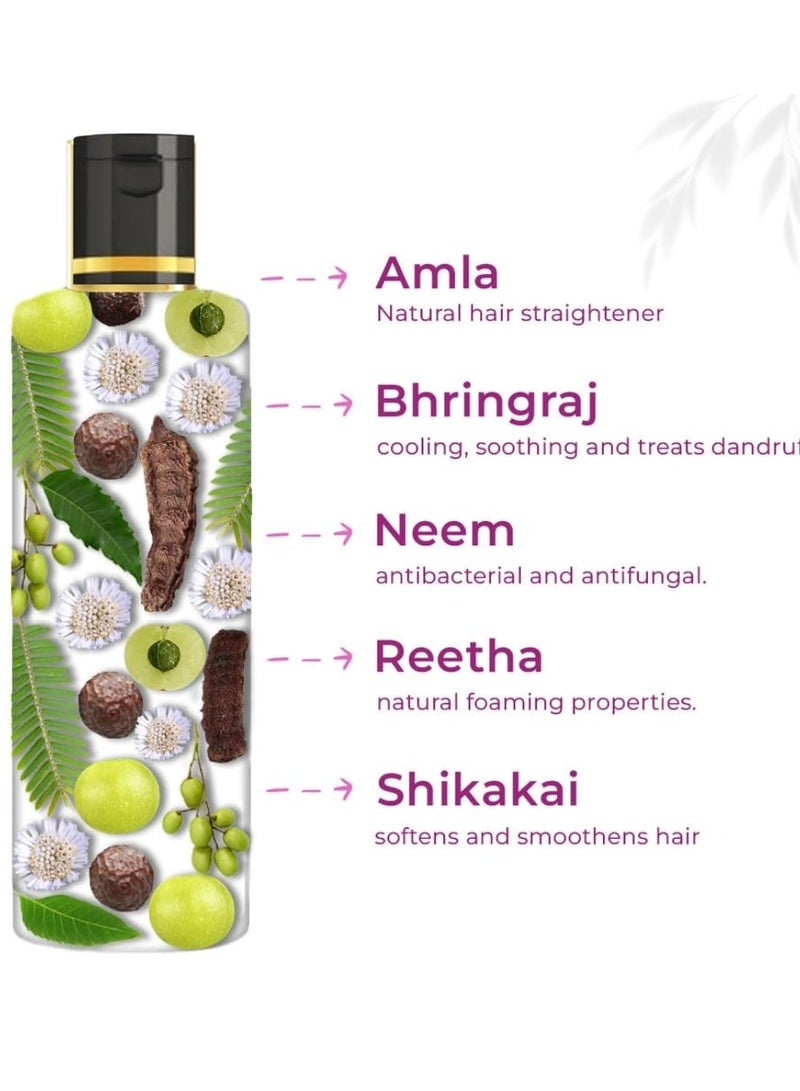 Khadi MAURI Amla Bhringraj Shampoo, Brown, 210 ml - Image 3