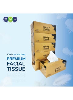 Fresh Facial Tissue 200x2 Ply Sheets Premium Tissue, Ultra Soft, Comfort, Daily Care, White Tissue Pack Of 5.