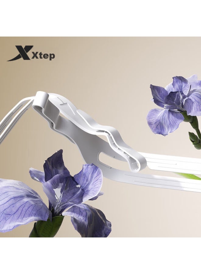 إكستيب Xtep نظارات السباحة للرجال والنساء، عالية الوضوح مضادة للضباب مقاومة للماء احترافية للتدريب مزودة بطلاء كهربائي، Frost White - Image 5