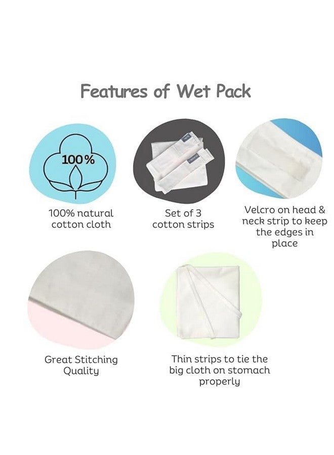 SONEEV MART SONEEV MART Wet Pack | Satvic Lifestyle | Cotton Patti | Body Detox | Place on Head, Neck, Abdomen | Pain relief | Cloth bag & Manual Included | Pack of 1  - Image 2