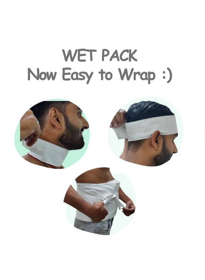 SONEEV MART SONEEV MART Wet Pack | Satvic Lifestyle | Cotton Patti | Body Detox | Place on Head, Neck, Abdomen | Pain relief | Cloth bag & Manual Included | Pack of 1  - Image 4