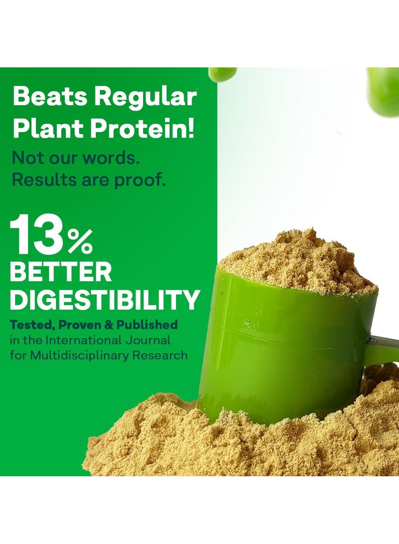 أوزيفا البروتين النباتي النشط بيولوجيا (الشوكولاتة) | 25 جرام بروتين، 5.5 BCAA| عزلة البازلاء| مسحوق البروتين النباتي للنساء والرجال | الأحماض الأمينية الأساسية| مكمل بروتين نباتي، نظيف، خالي من السكر، 500 جرام - Image 2