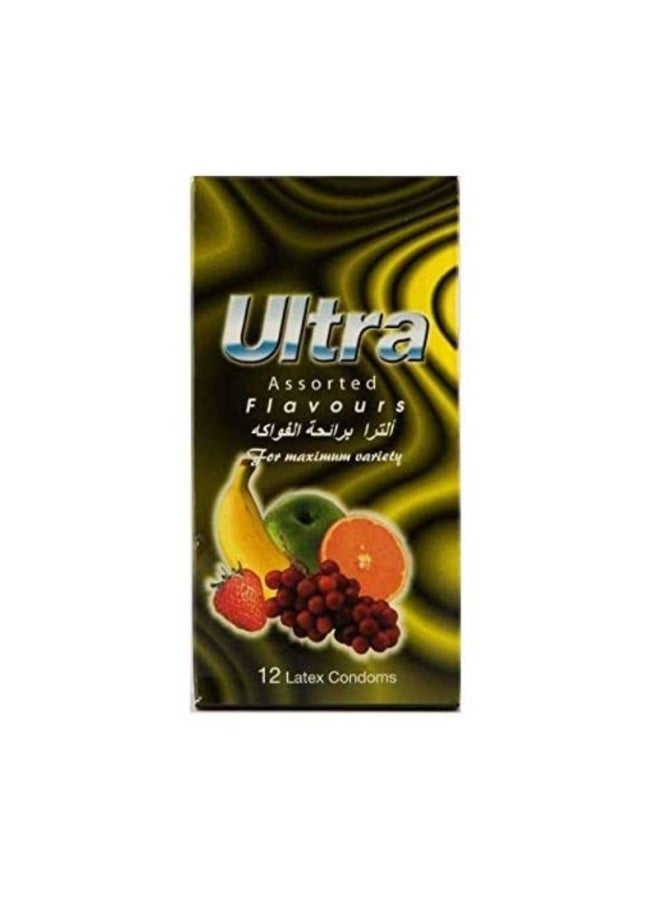 ultra flavours condoms 12 pks