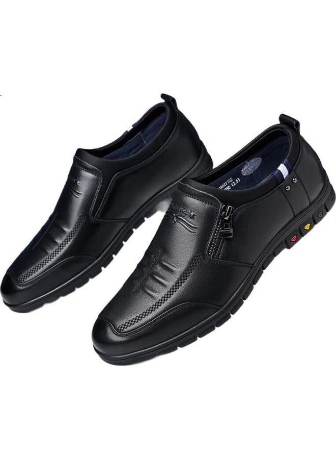 Spider King Men'S Genuine Leather Business Casual Shoes Formal Leather Shoes Men Black Size 40 - Image 1