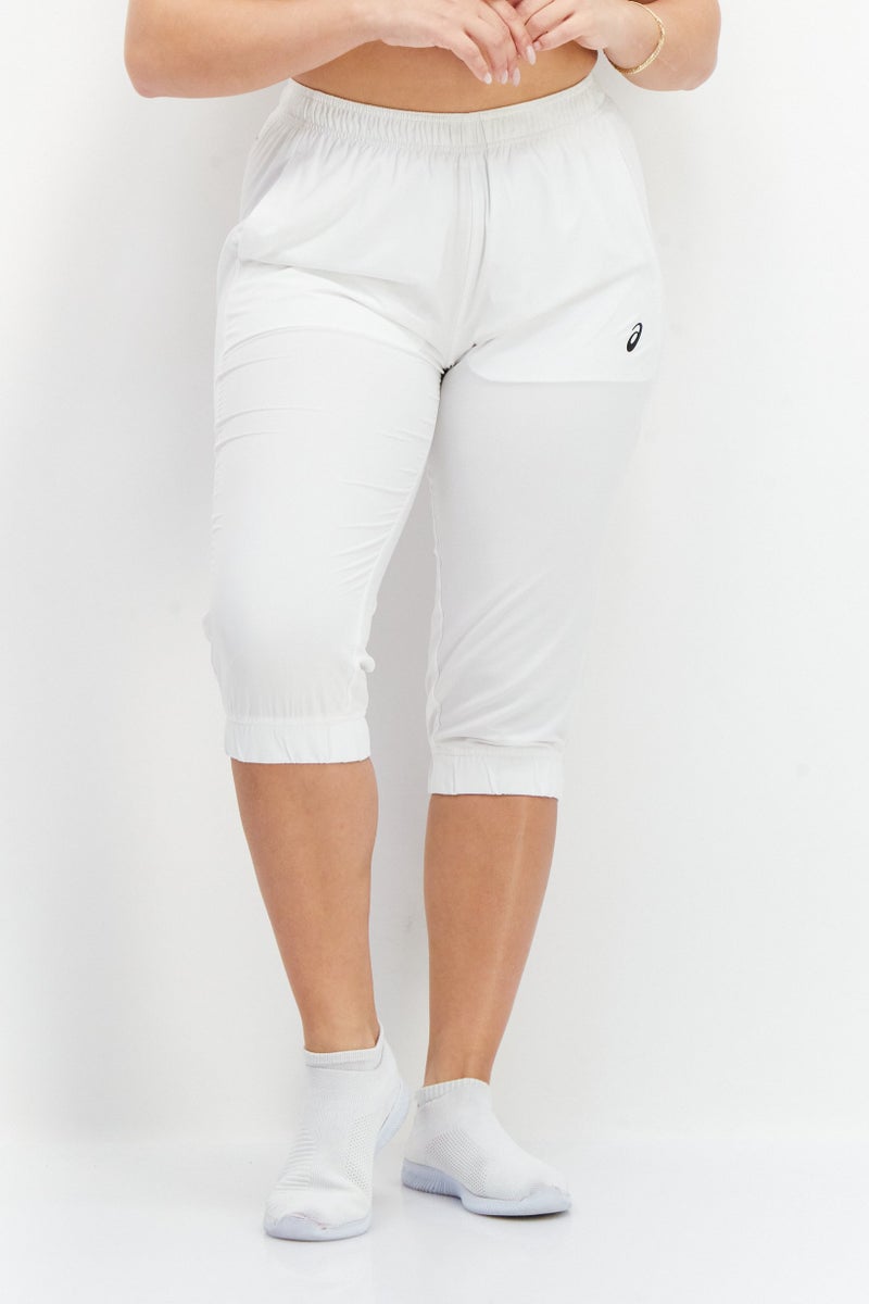 asics Women Sportswear Fit Training Capri Shorts, White - Image 1