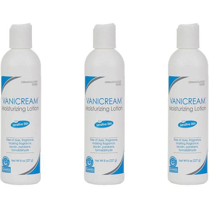Vanicream Moisturizing Lotion 8 Ounce, (Value Pack of 3) - Image 1