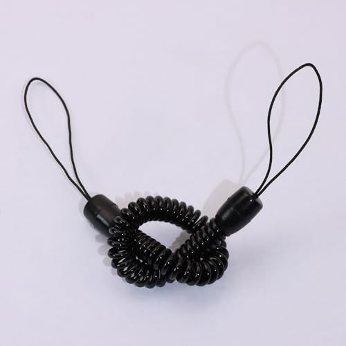 Mini Skater Thick Plastic Elastic Tether Lanyard for Touch Pens Retractable Anti-Lose Tablet Pens Coil Spring Straps Perfect Tool to Tether a Drawing Pen to Touchscreen, Pack of 4 (8.26-inch, Black) - Image 5