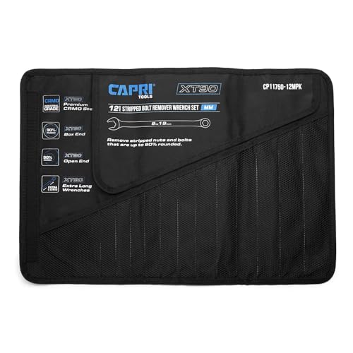 Capri Tools Wrench Roll Up Pouch for ExtraLong Wrenches Metric 12 Deep Pockets - Image 1