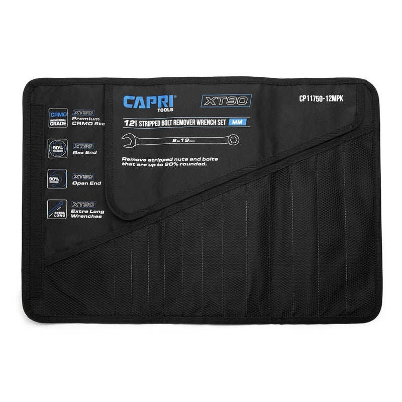 Capri Tools Wrench Roll Up Pouch for ExtraLong Wrenches Metric 12 Deep Pockets - Image 2