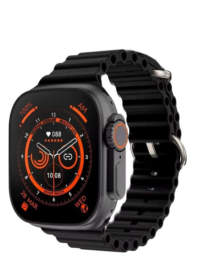 Brave Ultra Smart Watch 2.1" Screen Bluetooth Call Music Heart Rate IP67 Waterproof, Voice assistant, NFC access control, ECG, Blood pressure, Blood oxygen, 49mm Android and iOS Compatible  - Image 1