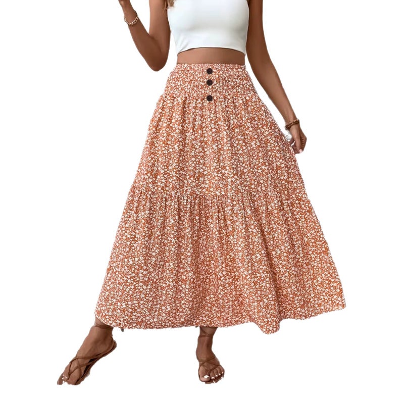 Floral Print A-line Skirt for Women - Image 5