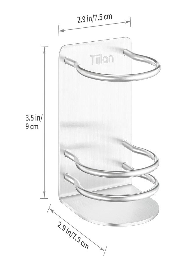 Tiilan Toothbrush Holder Wall Mounted, Bathroom Storage Stand for Razor, Toothpaste - Self Adhesive, Stainless Steel, Silver - Image 4