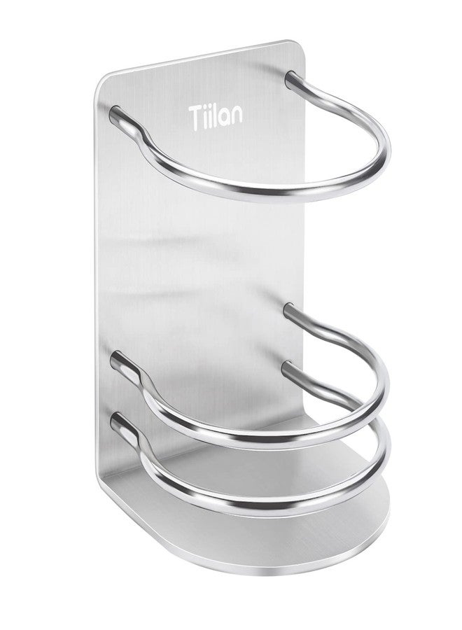 Tiilan Toothbrush Holder Wall Mounted, Bathroom Storage Stand for Razor, Toothpaste - Self Adhesive, Stainless Steel, Silver - Image 1