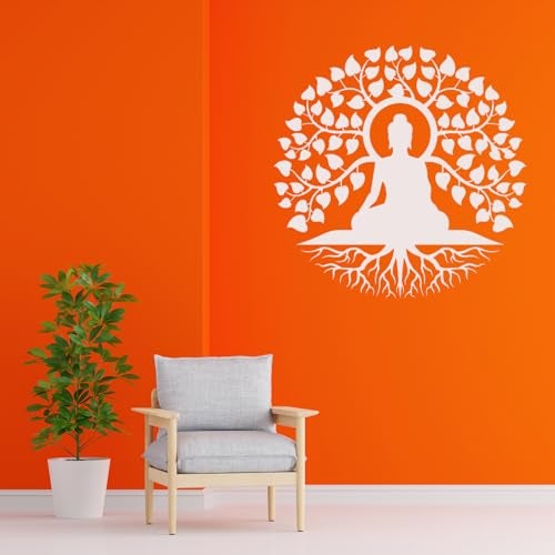 ARandNJ Paintings for Wall Stencils (Size:- 24X22 Inch) “Face Buddha Ji” DIY Reusable Painting Design Suitable for Bedroom, Drawing Room, Living Room Wall Stencils (Pack of 1) - Image 4
