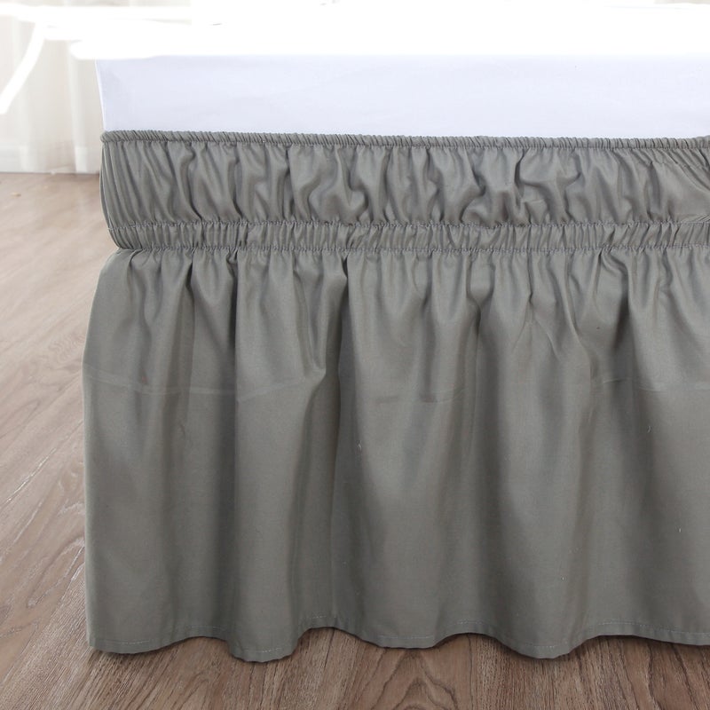 Drop 15Inch Supply Solid Color Export Solid Color Elastic Bed Skirt Elastic Ruffles - Image 4