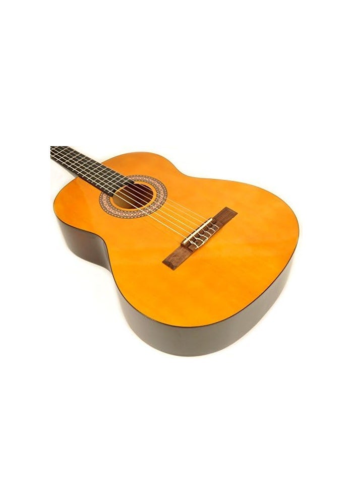 MegArya 39 Inch Classical Guitar - Full Size 6 String Nylon String Guitar in Yellow Natural Finish - Image 4