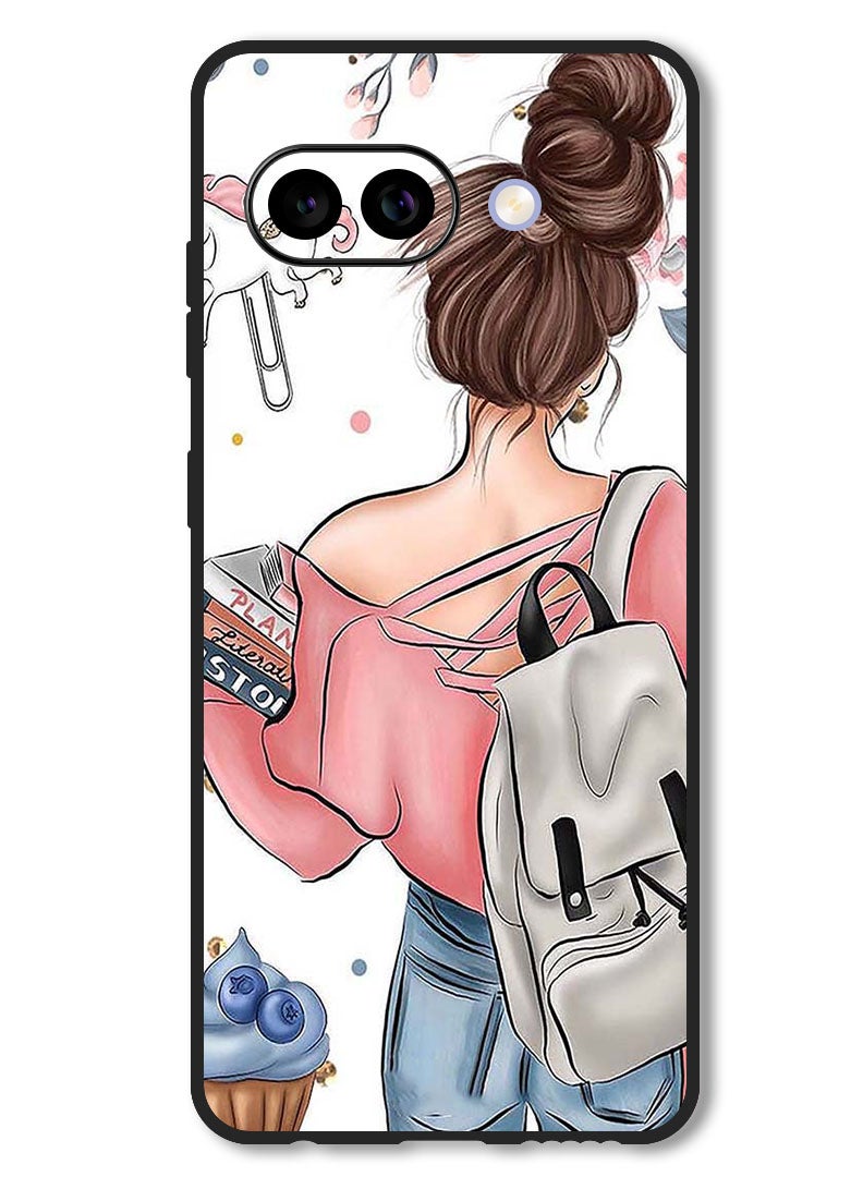 Theodor Case Compatible with Google Pixel 9A Protection Shockproof Bumper Cover School Girl - Image 1