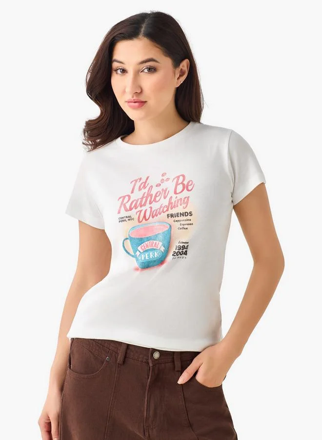 SP Characters Cotton T-shirt with Graphic Print